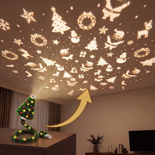 SantaGlow projecting on the ceiling